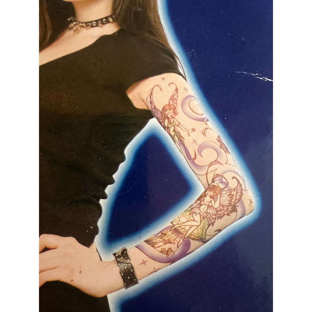Halloween Playful Fairy Tattoo Full Sleeve Small Nude Purple Fantasy Costume